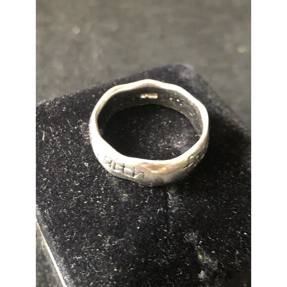 925 STERLING SILVER Faith Band Ring Size 8.5 - Picture 3 of 6